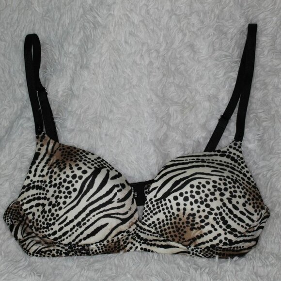 Victoria's Secret Other - ✨2/$20 Victoria's Secret Biofit Padded No Wire Bra Animal Print 32B H10560